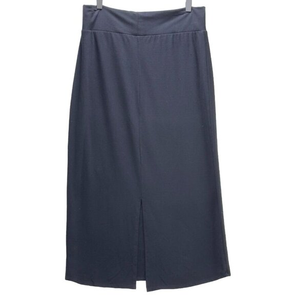 FREE PEOPLE Women's Skirt Black Knit Straight Column Bodycon Midi Pull-on Size M - Picture 8 of 11